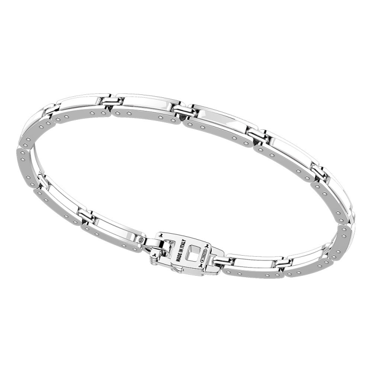 Bracciale in argento e ceramica.