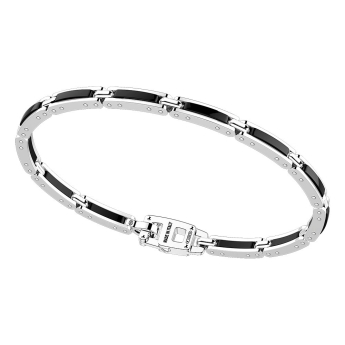 Bracciale in argento e ceramica.