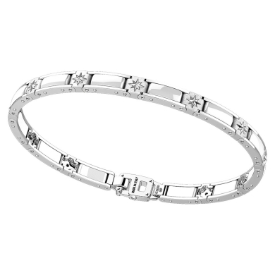 Bracciale Zancan in argento e ceramica con rose dei venti.