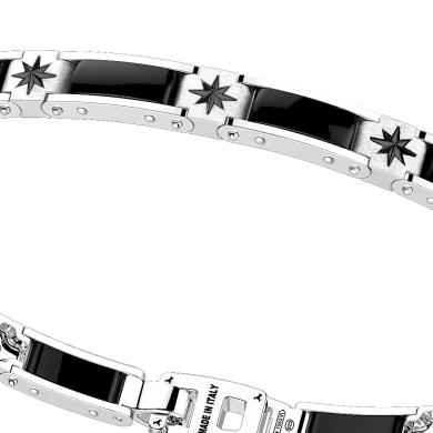 Bracciale Zancan in argento e ceramica con rose dei venti.