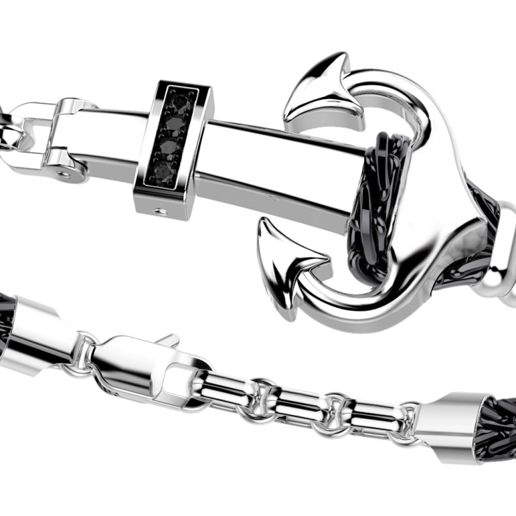 Bracciale in argento e zaffiri bianchi.