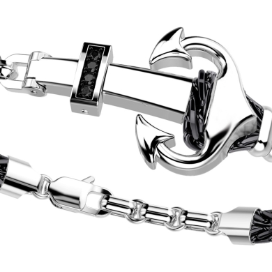 Bracciale in argento e zaffiri bianchi.