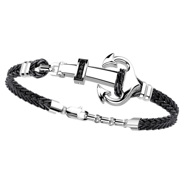Bracciale in argento e zaffiri bianchi.