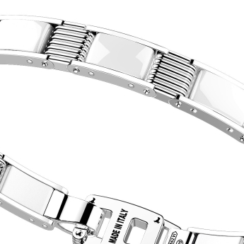 Bracciale in argento e ceramica con raccordi. 2
