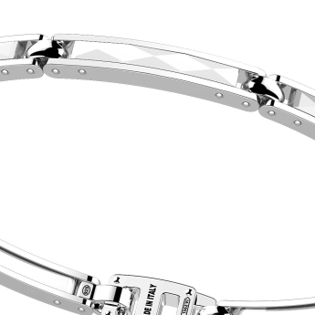 Bracciale in argento con maglie in ceramica e raccordi bruniti. 2