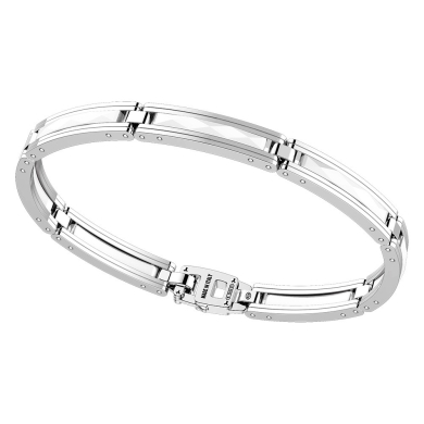 Bracciale in argento e inserti in ceramica.