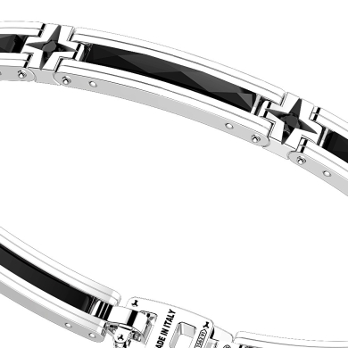 Bracciale in argento e ceramica.