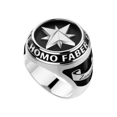 Anello in argento con stella.