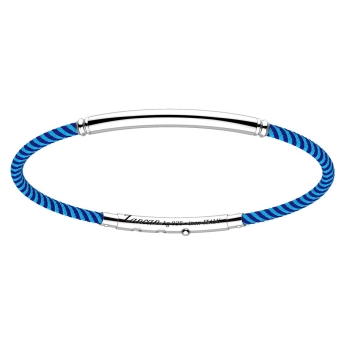 Bracciale Zancan in kevlar con targa in argento.
