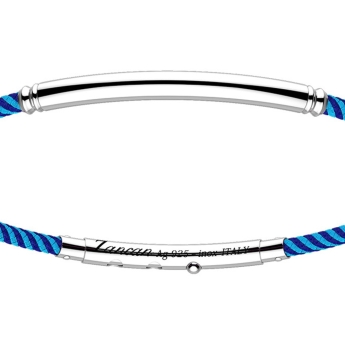 Bracciale Zancan in kevlar con targa in argento. 2