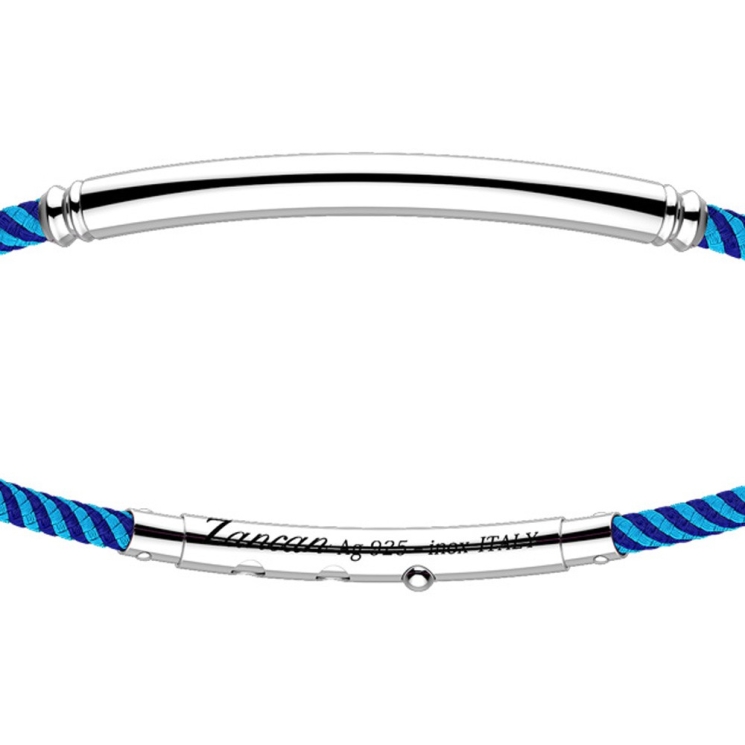 Zancan kevlar bracelet with silver tag.