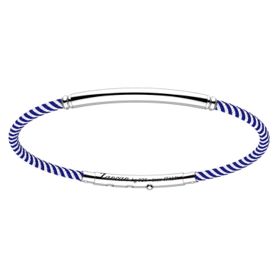 Bracciale Zancan in kevlar con targa in argento.
