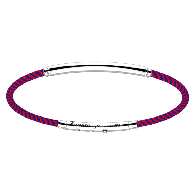 Bracciale Zancan in kevlar con targa in argento.
