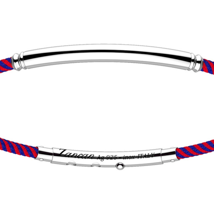 Zancan kevlar bracelet with silver tag.