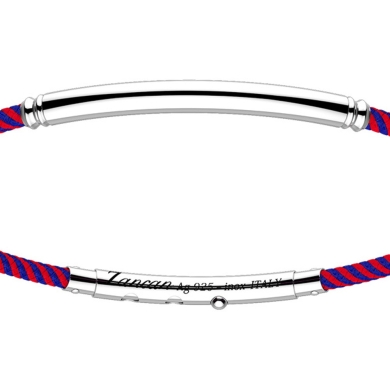 Zancan kevlar bracelet with silver tag.