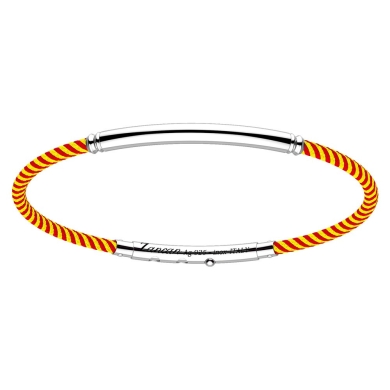 Zancan-Armband aus Kevlar mit Silberplakette.