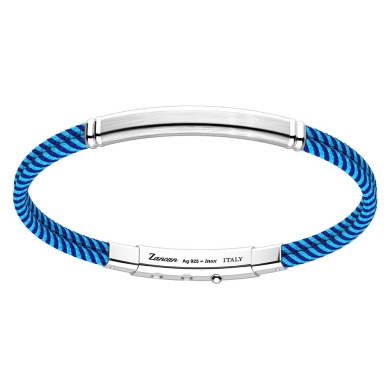 Zancan kevlar bracelet with silver tag.