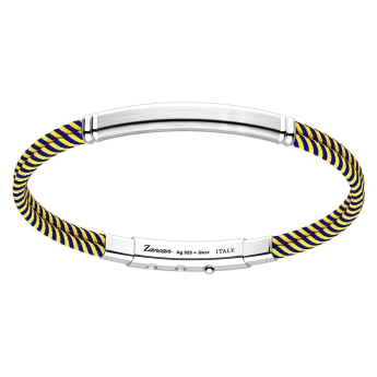Bracciale Zancan in kevlar con targa in argento.