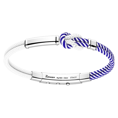 Zancan-Armband aus Kevlar mit Silberplakette.