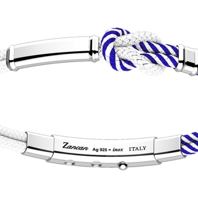 Zancan-Armband aus Kevlar mit Silberplakette.