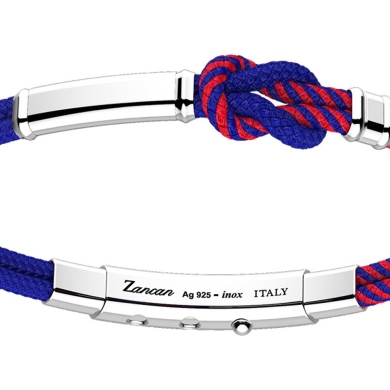 Zancan kevlar bracelet with silver tag.