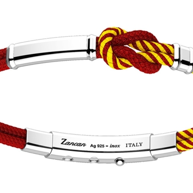 Zancan-Armband aus Kevlar mit Silberplakette.