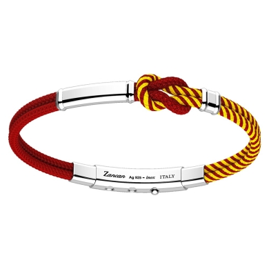 Zancan-Armband aus Kevlar mit Silberplakette.