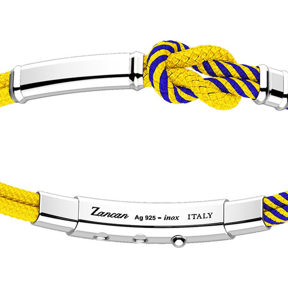 Bracciale Zancan in kevlar con targa in argento.