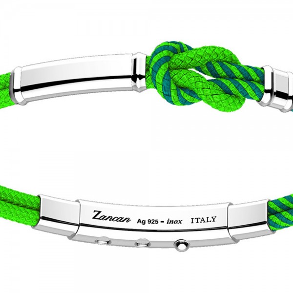 Bracciale Zancan in kevlar con targa in argento.