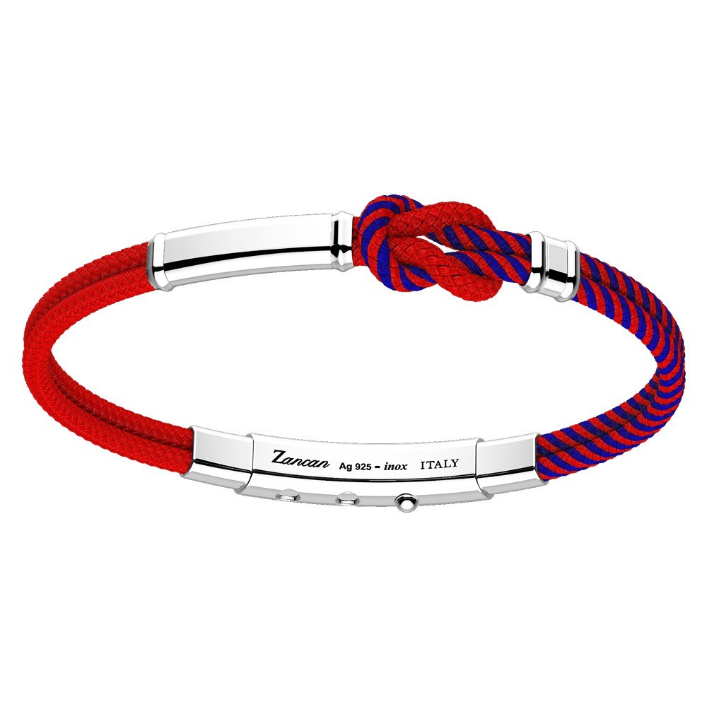 Bracciale Zancan in kevlar con targa in argento.