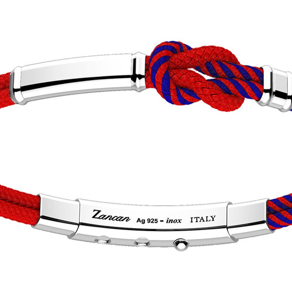 Bracciale Zancan in kevlar con targa in argento.