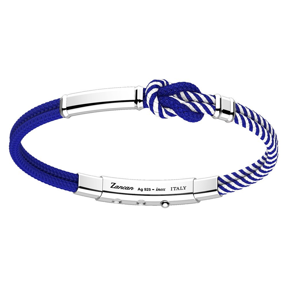 Bracciale Zancan in kevlar con targa in argento.