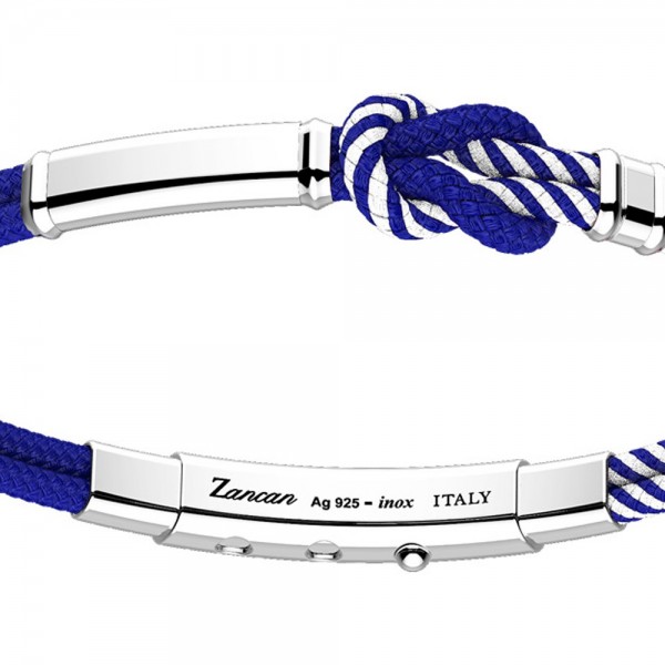 Bracciale Zancan in kevlar con targa in argento.