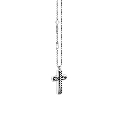 Zancan silver necklace with cross pendant.