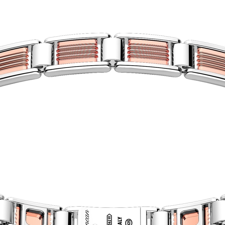 Bracciale in oro ed argento.