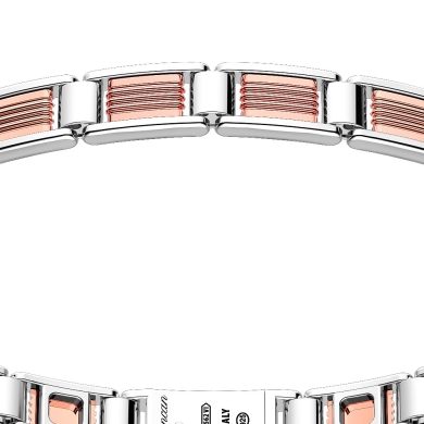 Bracciale in oro ed argento.