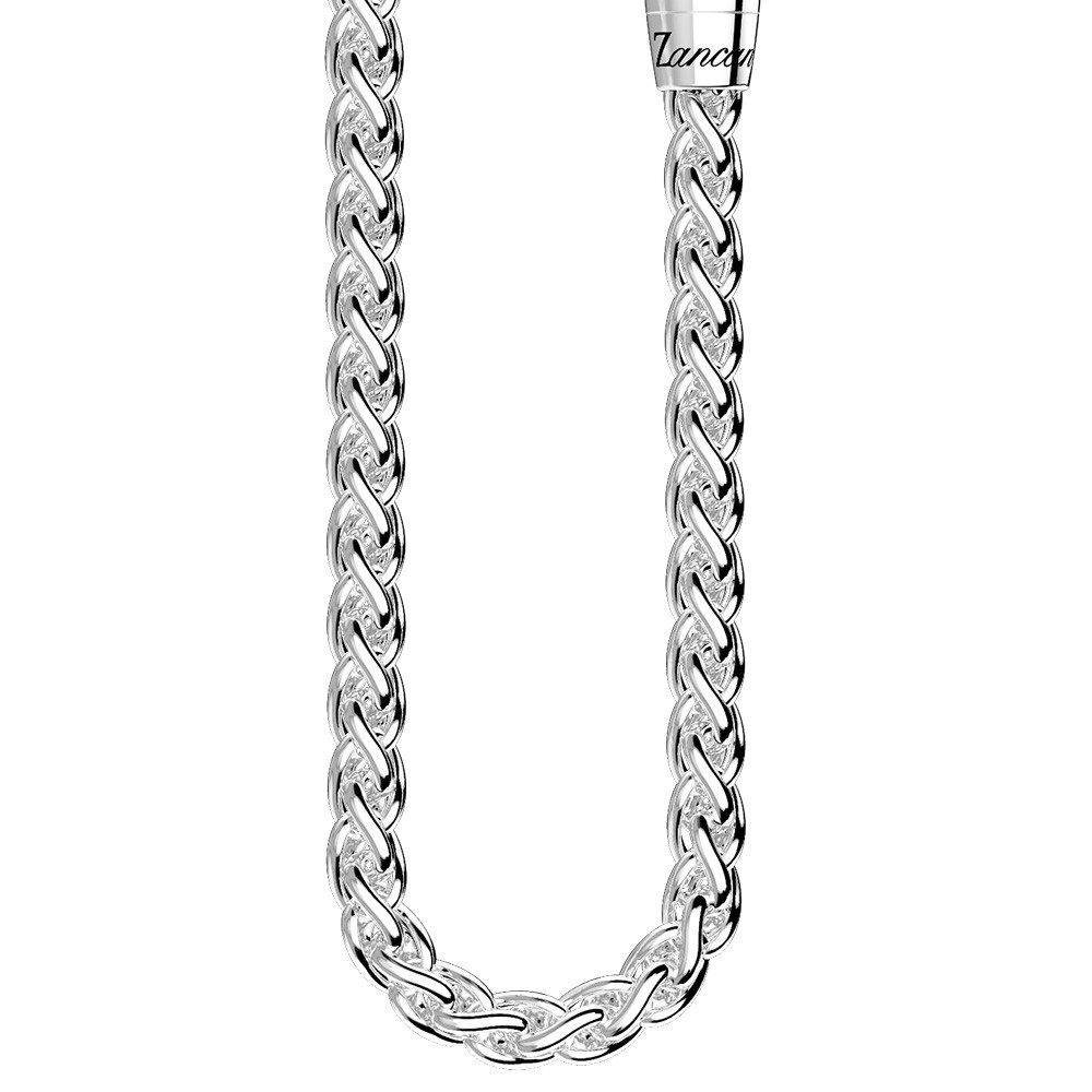 Zancan silver interwoven link necklace.