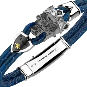 Bracciale in argento con teschio pirata. 2