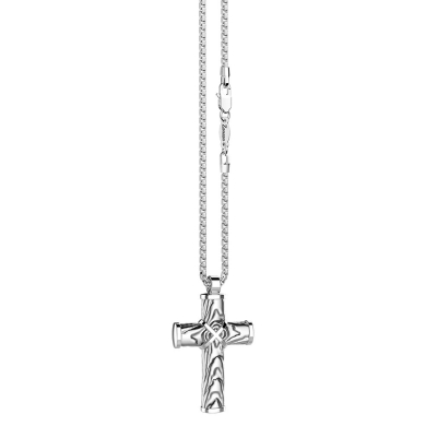 Collar Zancan de plata con colgante de cruz.