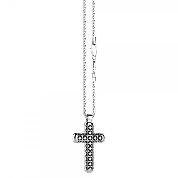 Zancan silver necklace with cross pendant.