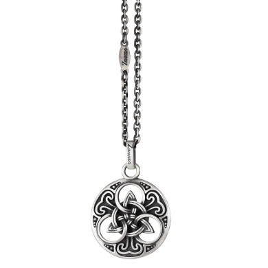 Collana in argento biker skull nero.