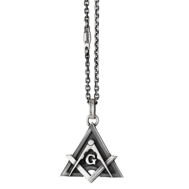 Silver necklace.