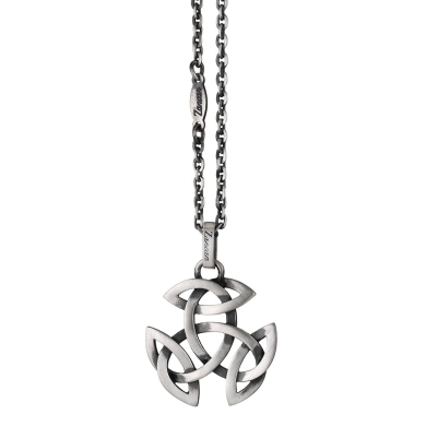 Collana in argento biker skull nero.