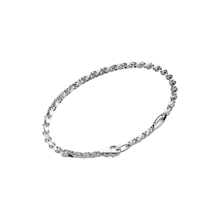 Pulsera Zancan de plata con eslabones de cola de zorro.