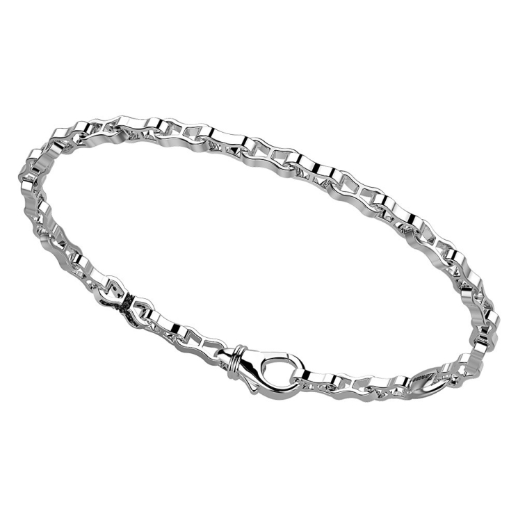 Zancan silver link-only bracelet.