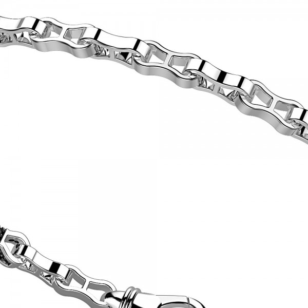 Zancan silver link-only bracelet.
