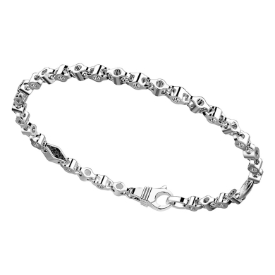 Zancan silver link-only bracelet.