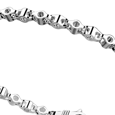 Zancan silver link-only bracelet.