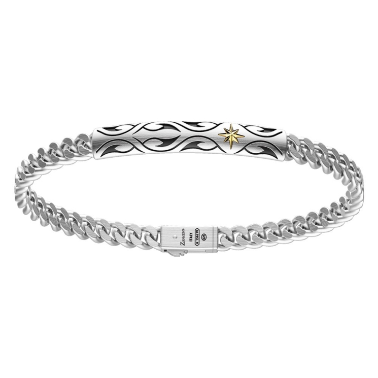 Bracciale con rosa dei venti su placca