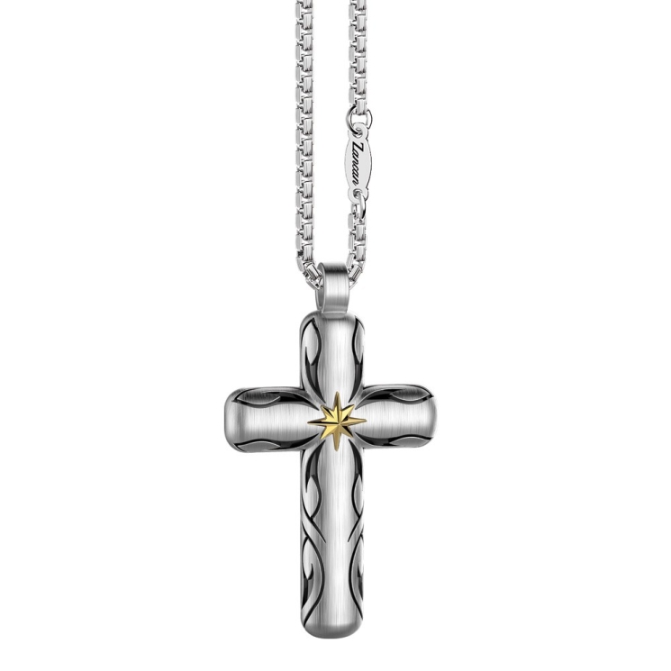 Collana in argento con pendente a croce